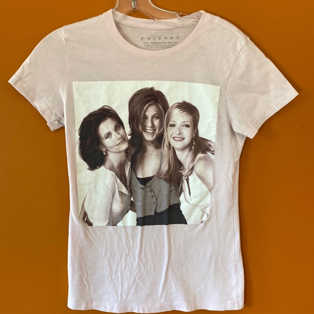 3/$20.  Friends, the television series, ladies T-shirt in pink size small.